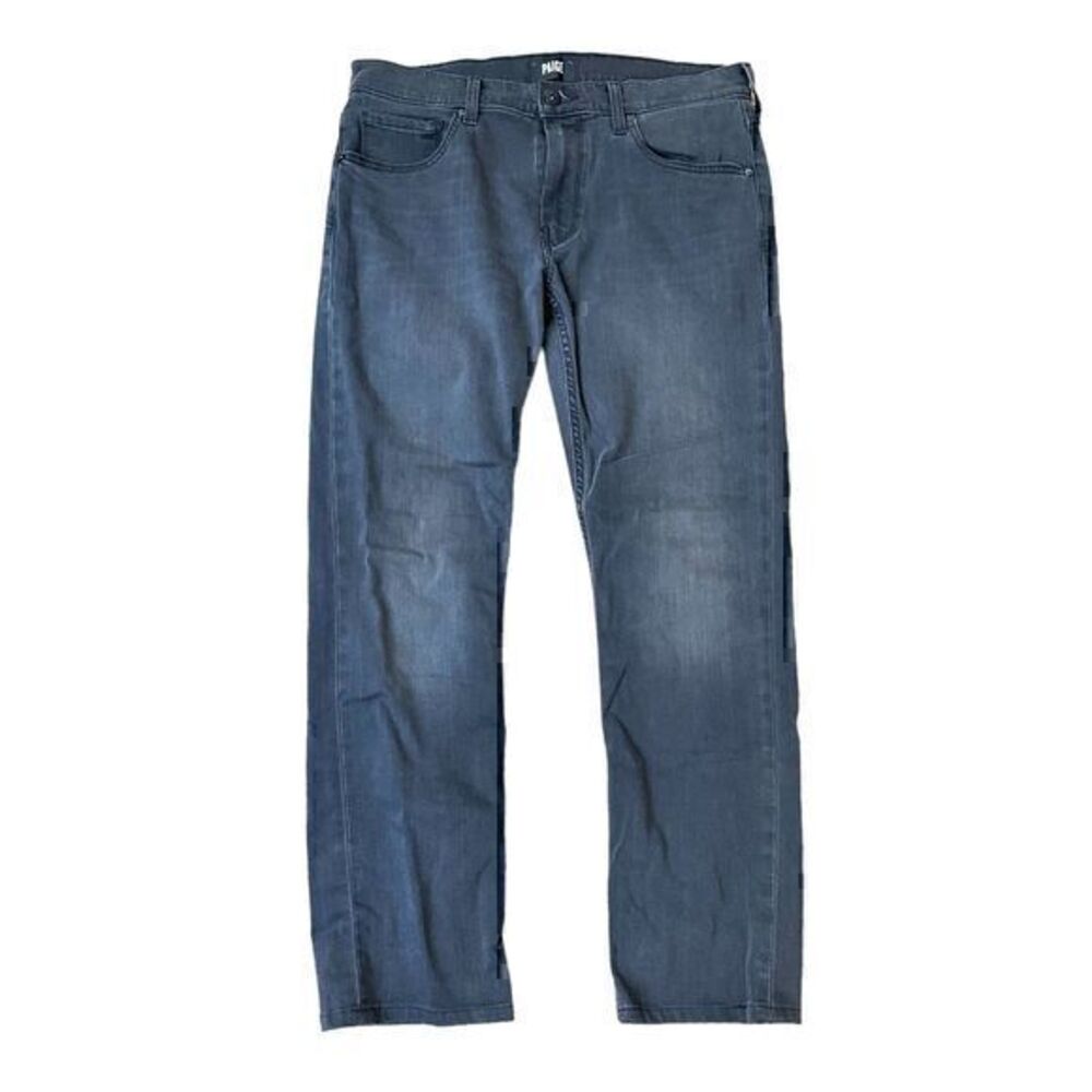 Paige Mens Dark Grey Federal Straight Leg Stretch Jeans Size 31 x 27